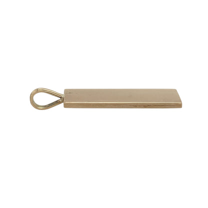 9ct Gold Plain Ingot Pendant