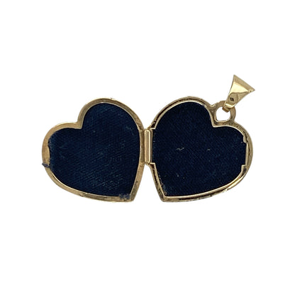 9ct Gold Flower Patterned Heart Locket