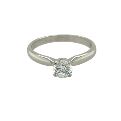 New 9ct White Gold & Swarovski Crystal Set Solitaire Ring