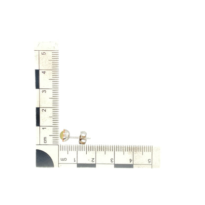 925 Silver & Yellow Stone Set Stud Earrings