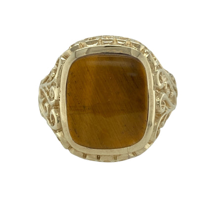 9ct Gold & Tiger's Eye Signet Ring
