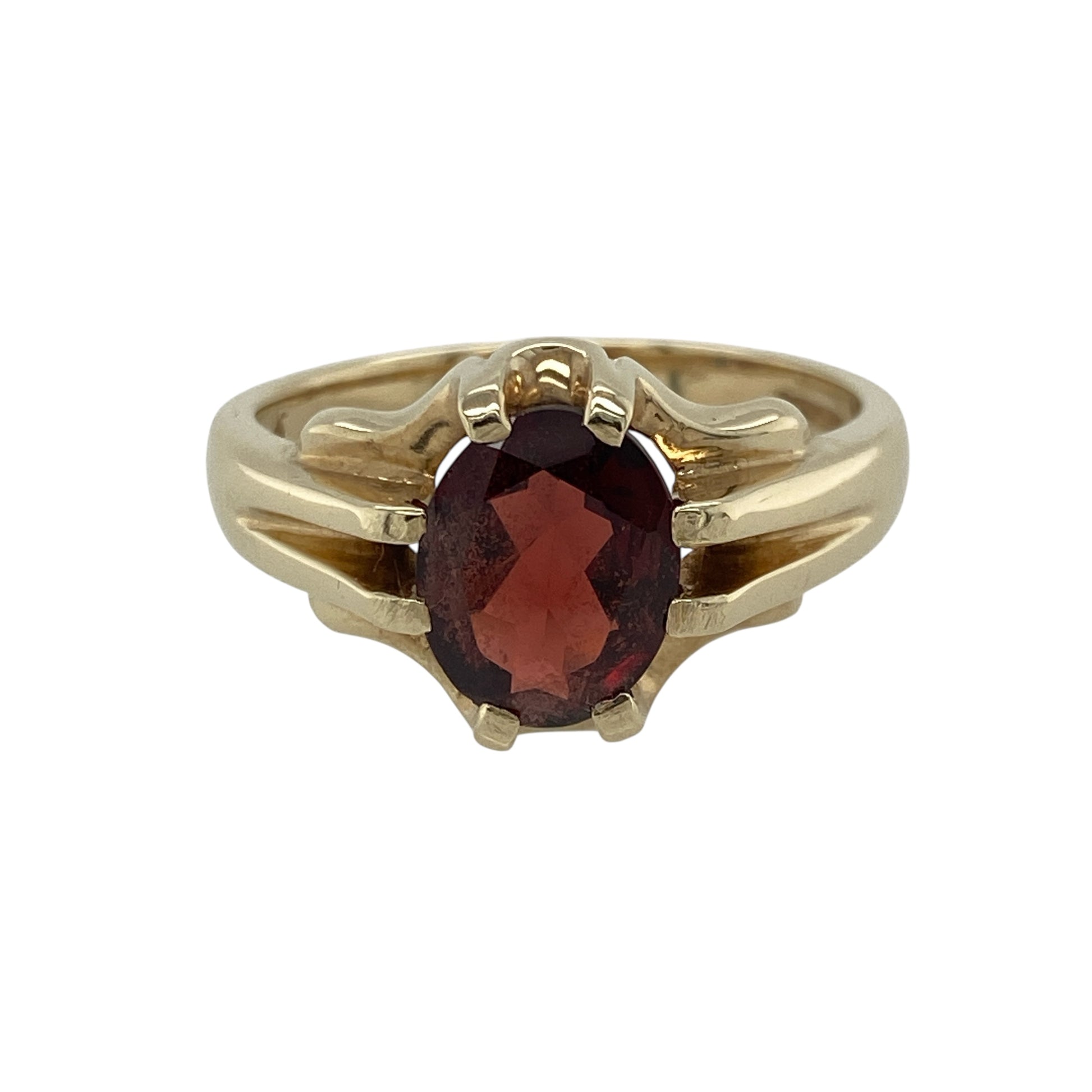 9ct Gold & Garnet Set Signet Ring