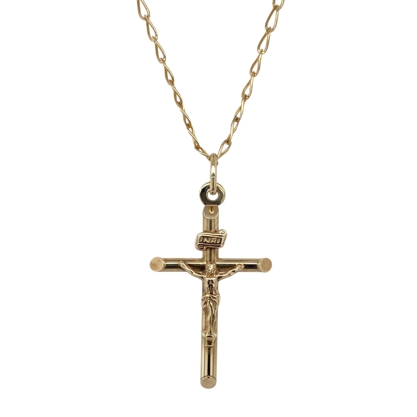 9ct Gold Crucifix 16" Necklace