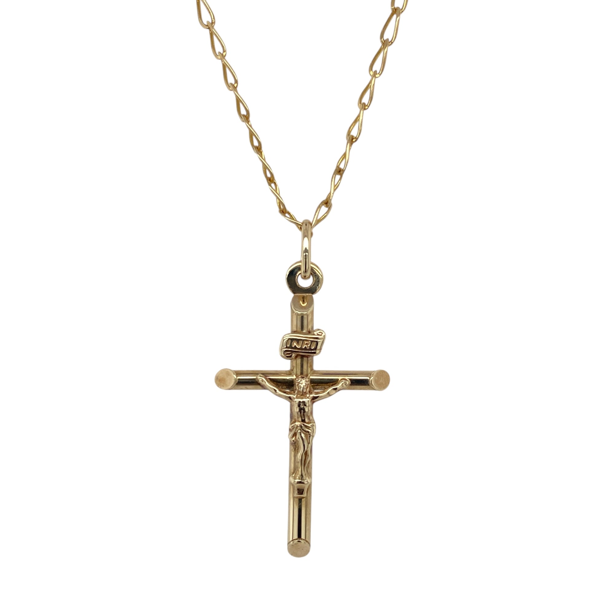 9ct Gold Crucifix 16" Necklace