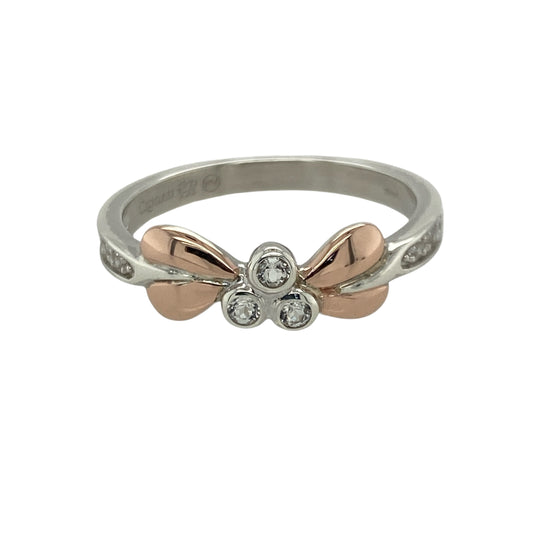 925 Silver & White Topaz Set Clogau Tree of Life Ring