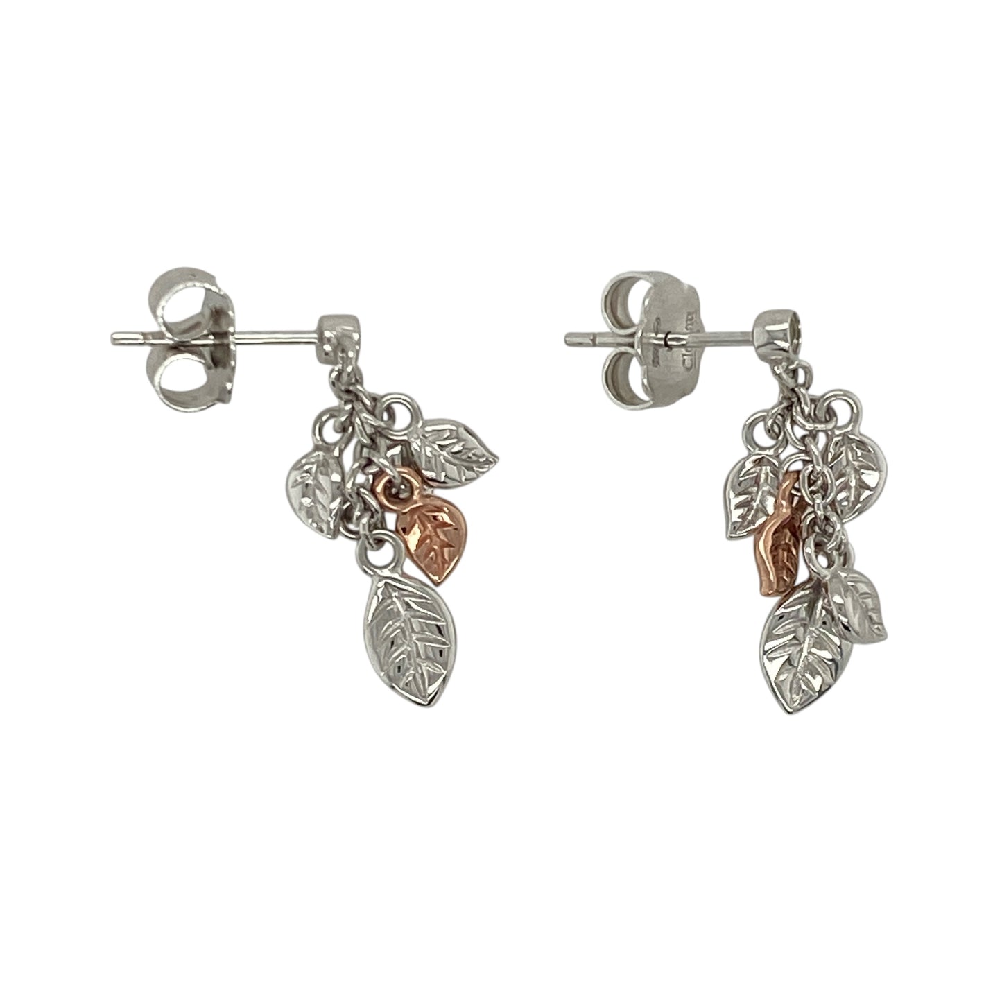 925 Silver & Peridot Set Clogau Leaf Drop Earrings