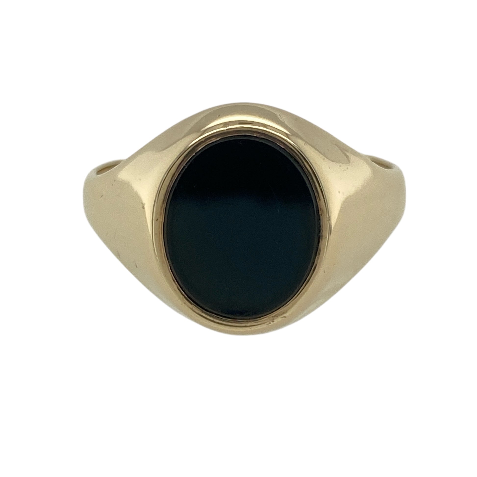 9ct Gold & Onyx Set Oval Signet Ring