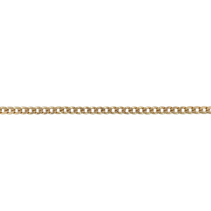 9ct Gold 7.5" Hollow Curb Bracelet