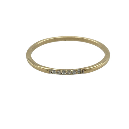 9ct Gold & Diamond Set Band Ring