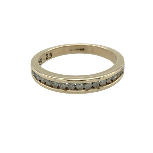 9ct Gold & Diamond Set Band Ring