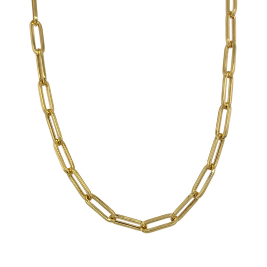 New 9ct Gold Paperclip Chain