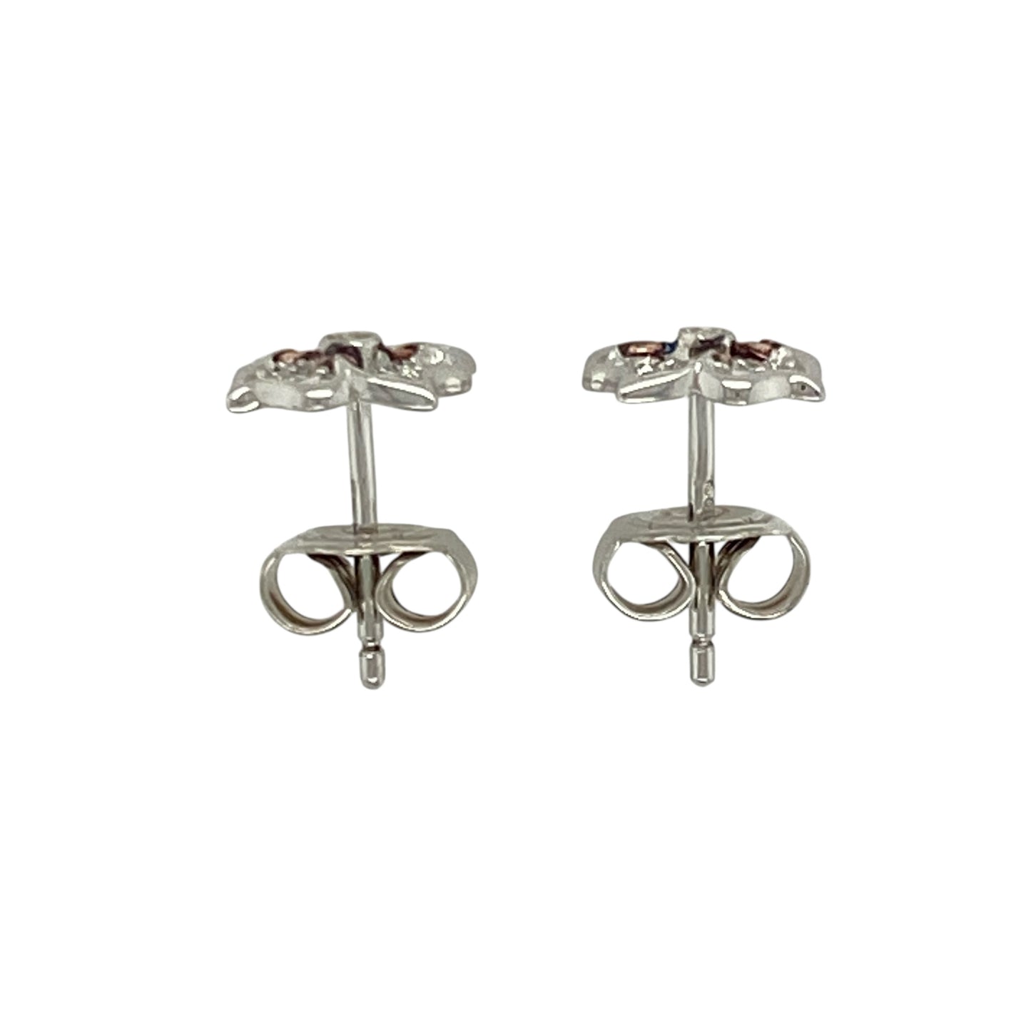 925 Silver & White Topaz Set Flower Clogau Stud Earrings
