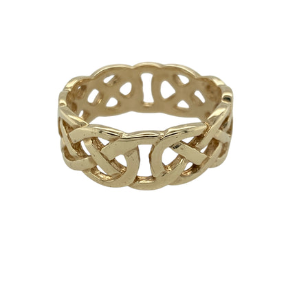9ct Gold Open Celtic Weave Band Ring