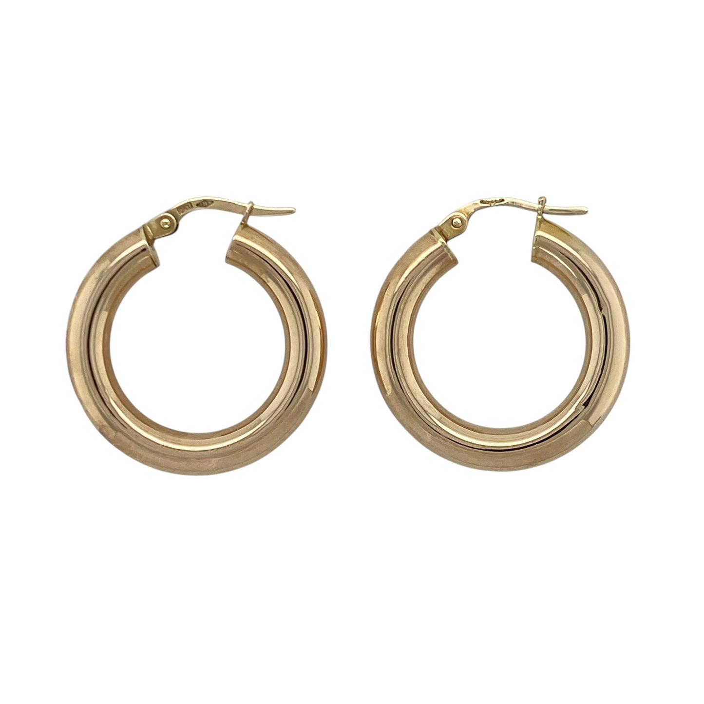 9ct Gold Plain Hoop Creole Earrings