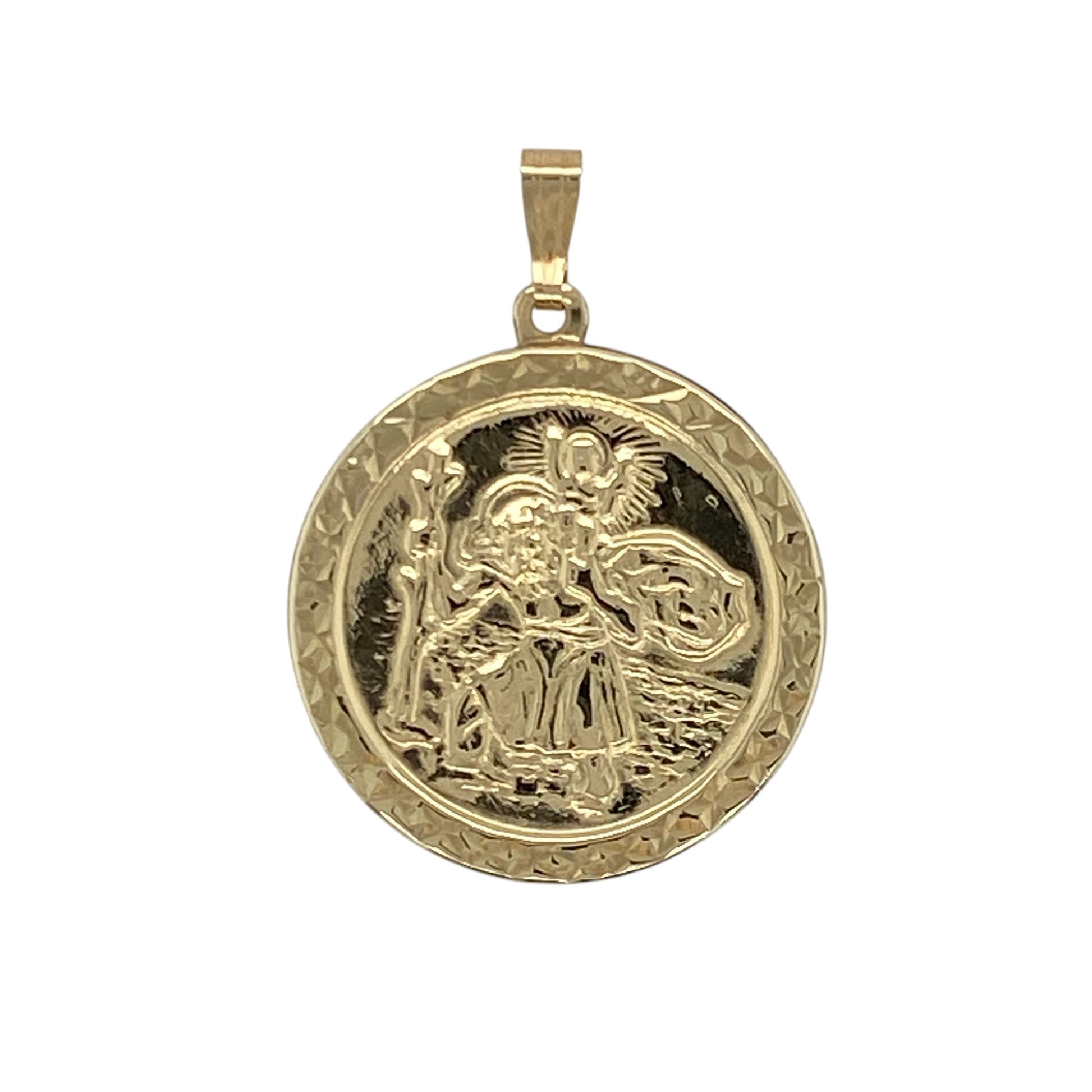 9ct Gold Hollow St Christopher Pendant