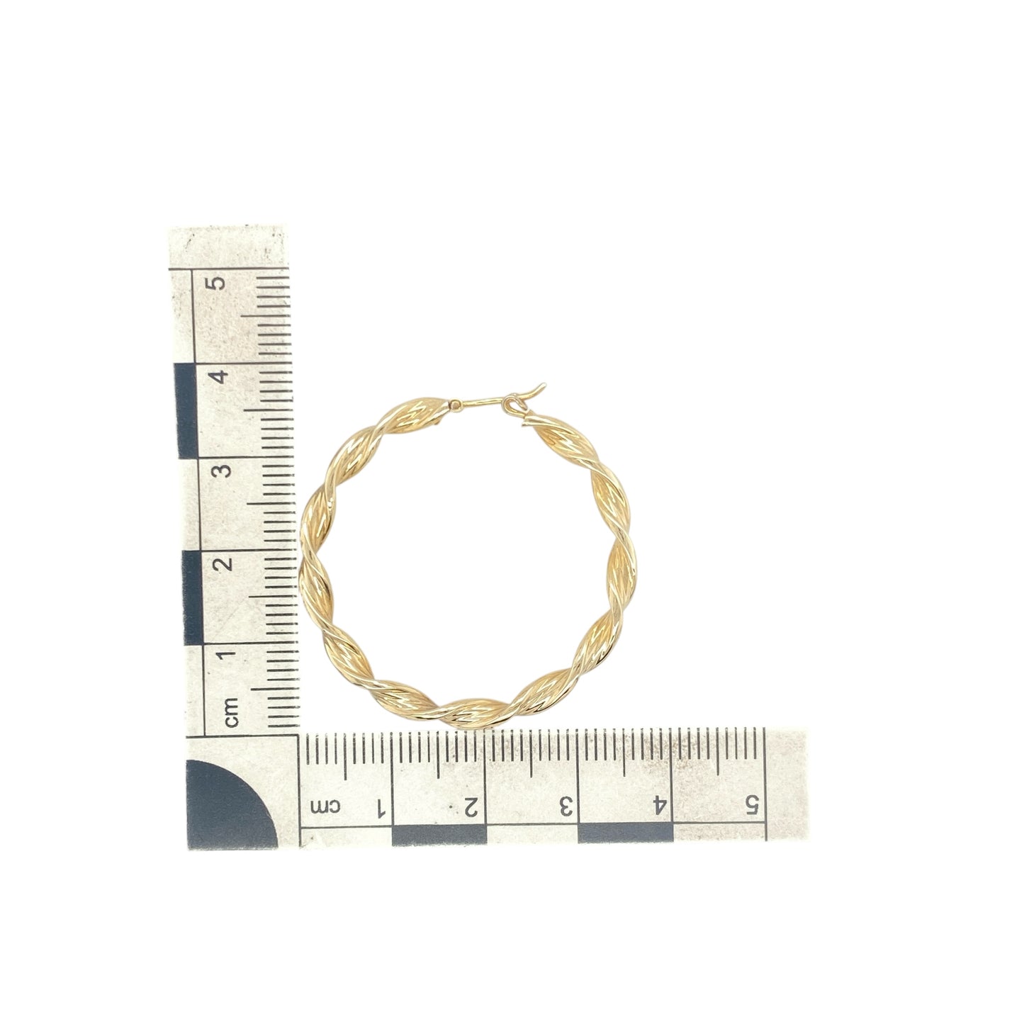 9ct Gold Twist Hoop Earrings