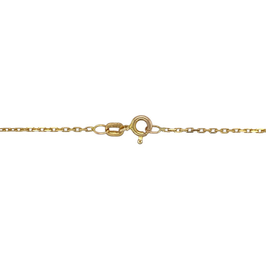 Add delicate elegance and classic versatility to your collection with this pre-owned 9ct yellow gold 16" square micro belcher chain, offering a refined look perfect for everyday wear or pairing with your favourite pendant.

Design: The chain features fine square micro belcher links measuring approximately 1mm wide, creating a subtle, lightweight design with smooth movement and a polished finish.
