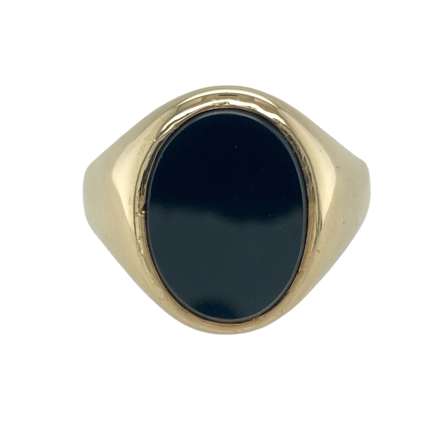 9ct Gold & Onyx Oval Signet Ring