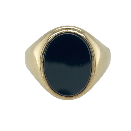9ct Gold & Onyx Oval Signet Ring