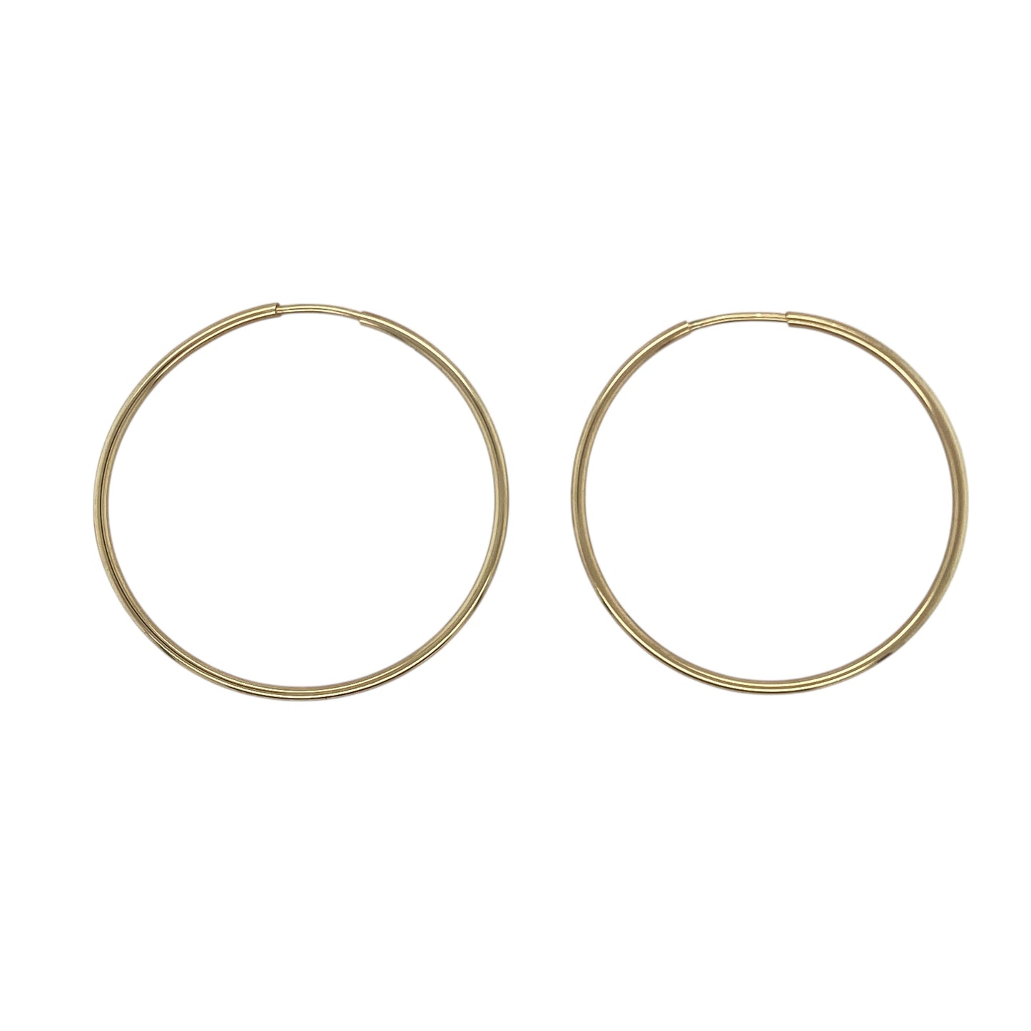 9ct Gold Plain Hoop Earrings