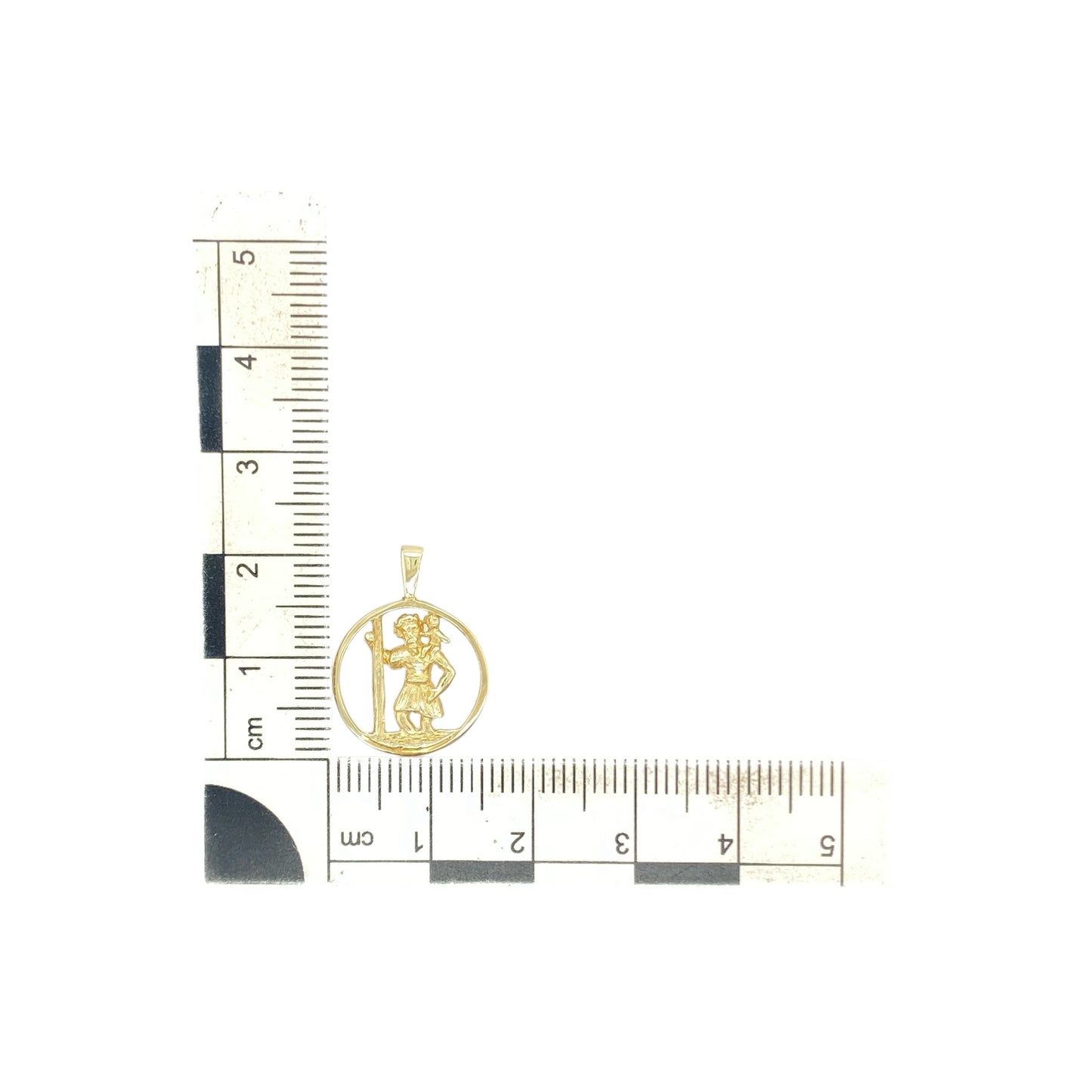 9ct Gold Open St Christopher Pendant