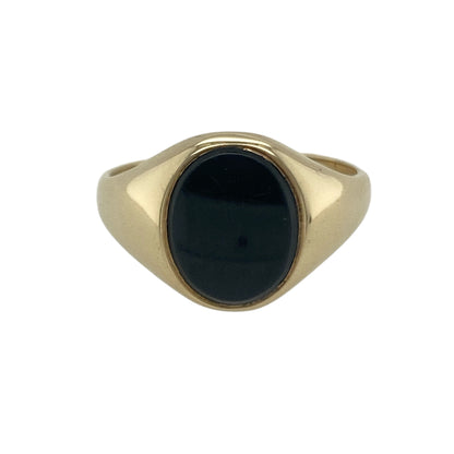 9ct Gold & Onyx Oval Signet Ring
