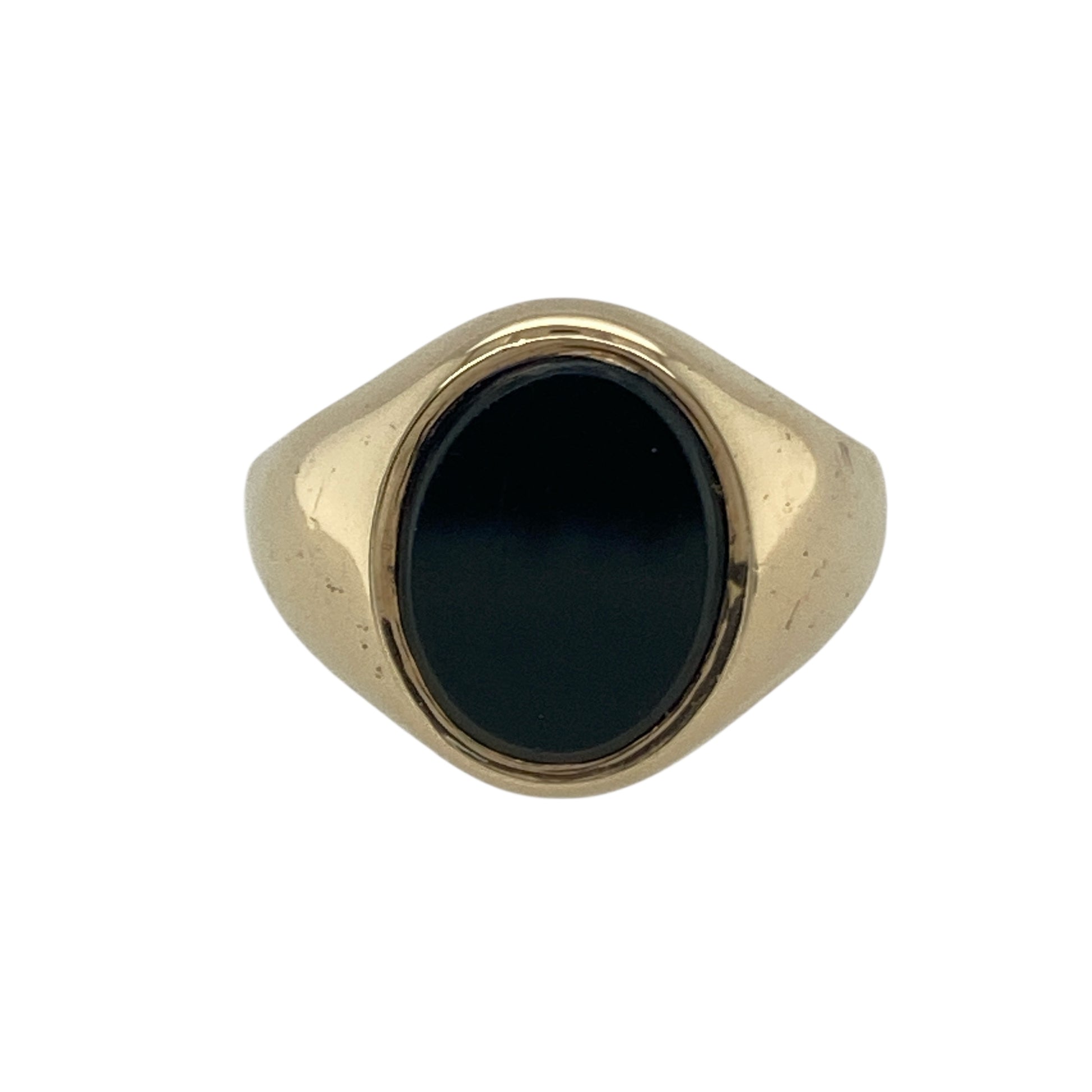 9ct Gold & Onyx Oval Signet Ring