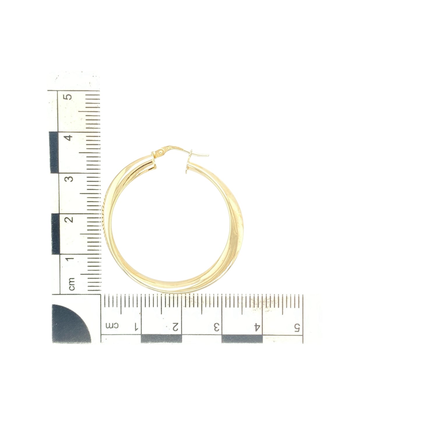 9ct Gold Twisted Hoop Creole Earrings