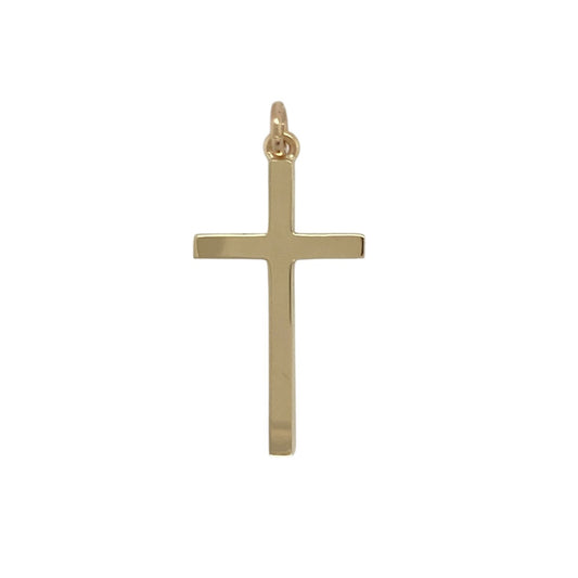 9ct Gold Plain Cross Pendant