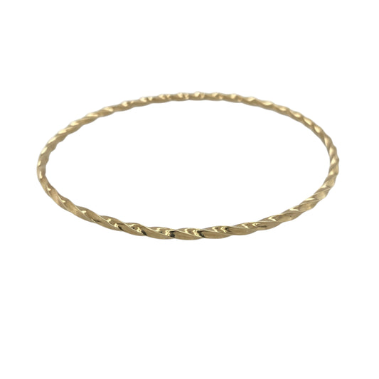 9ct Gold Twisted Bangle
