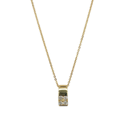 9ct Gold & Diamond Set Bar 16" Necklace