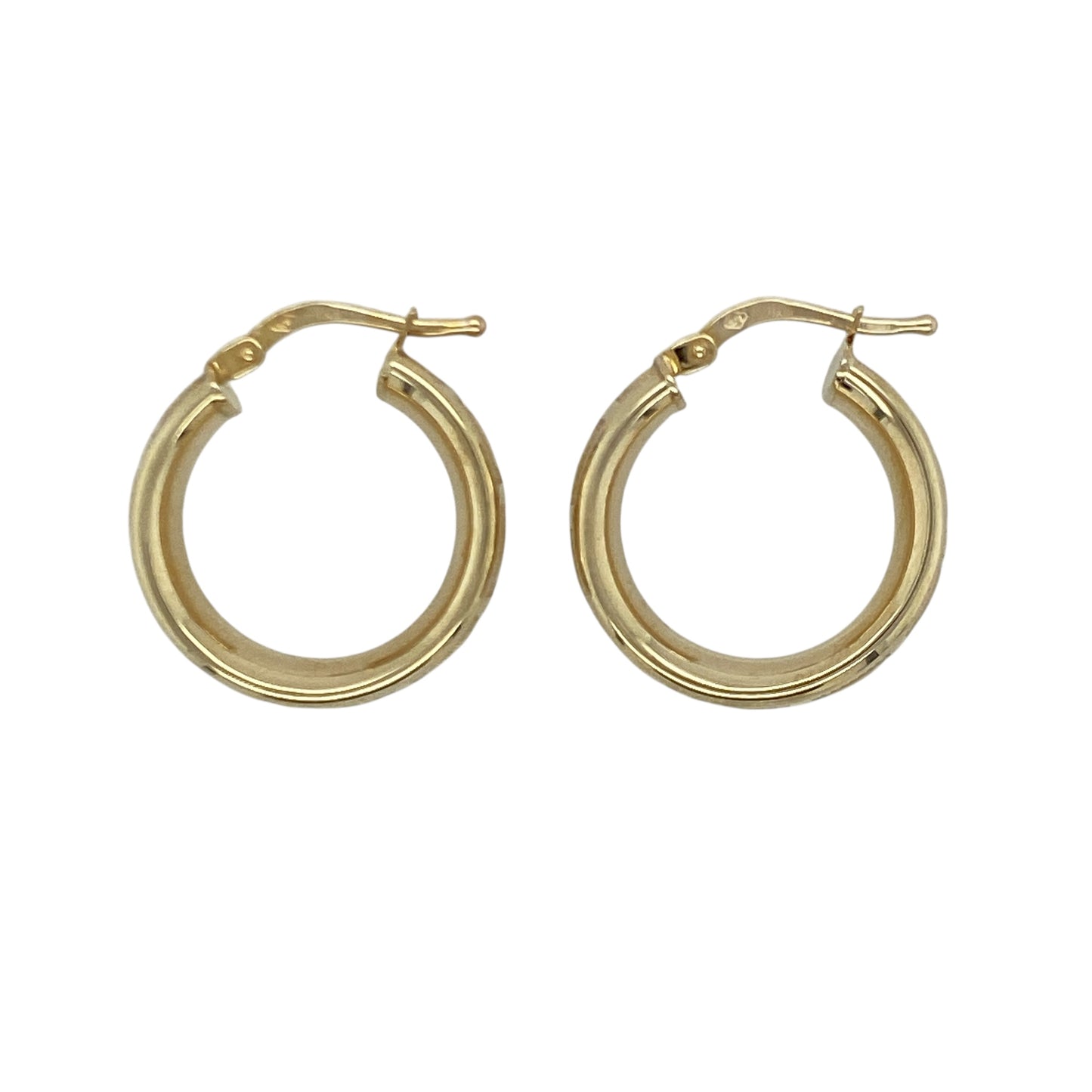 9ct Gold Greek Key Hoop Creole Earrings