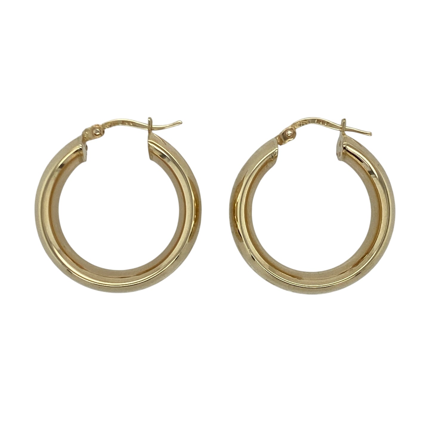 9ct Gold Greek Key Hoop Creole Earrings