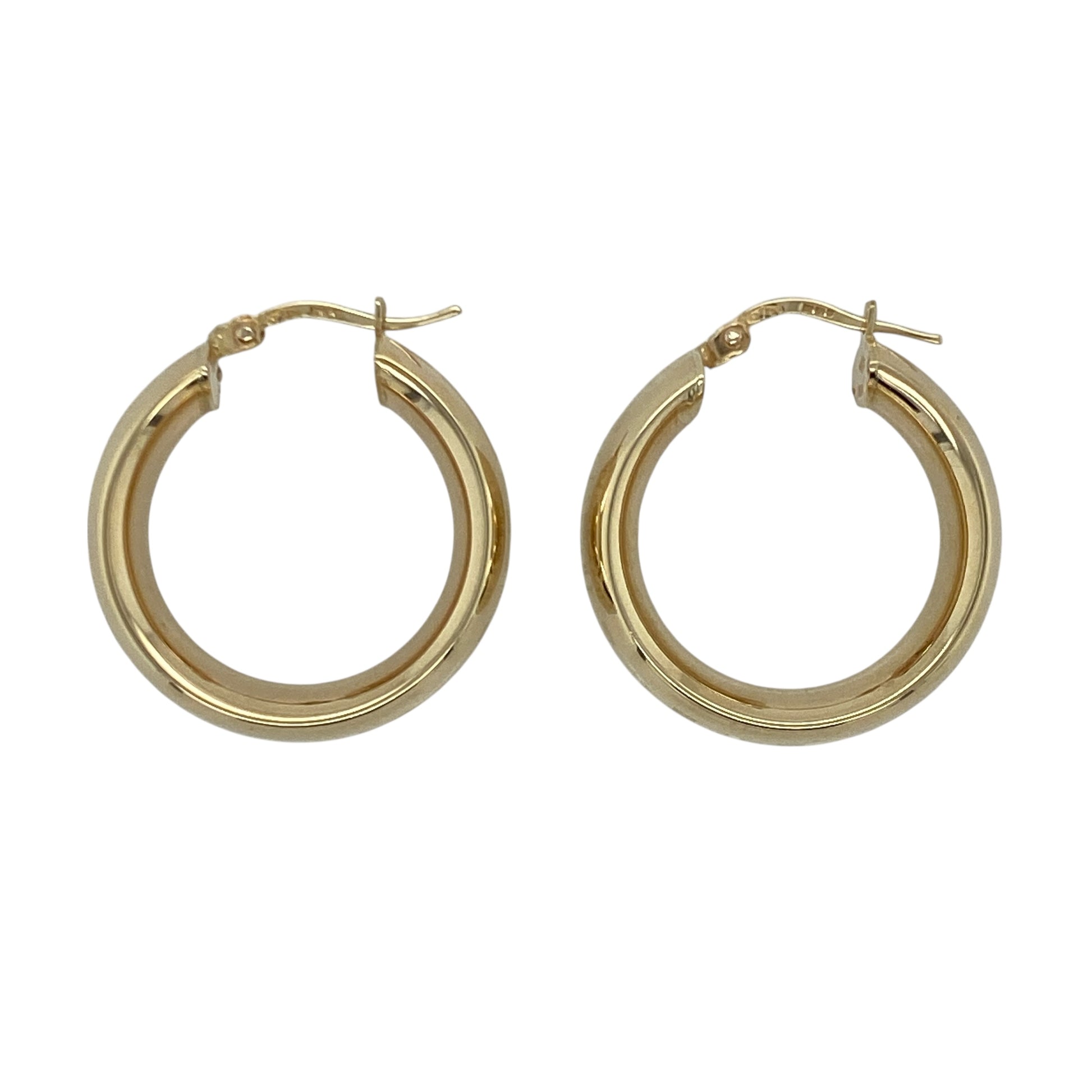 9ct Gold Greek Key Hoop Creole Earrings