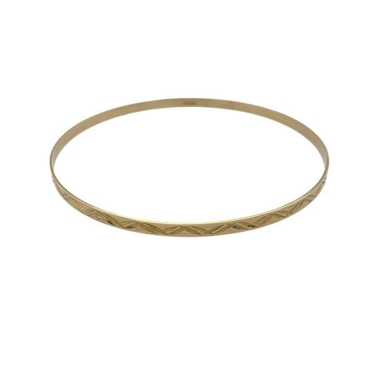 9ct Solid Gold Patterned Bangle