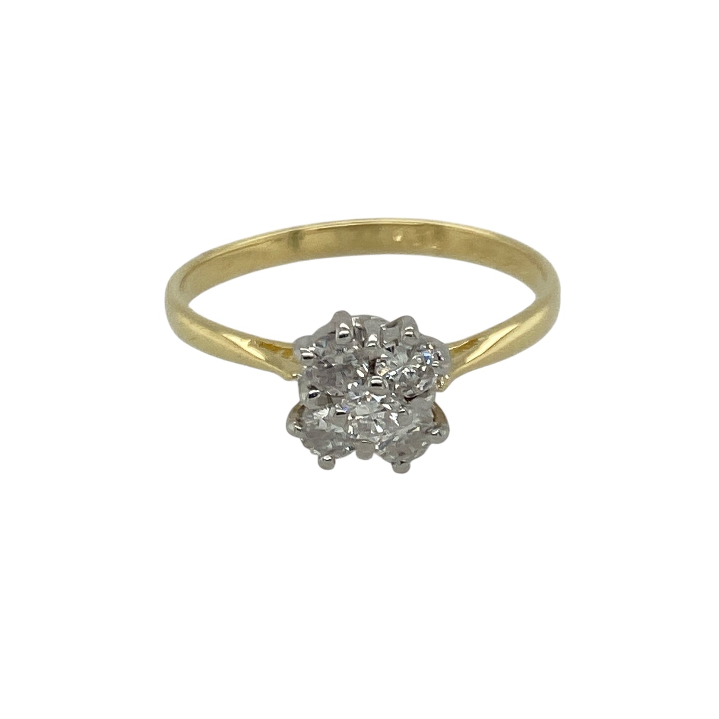 18ct Gold & Diamond Set Cluster Ring