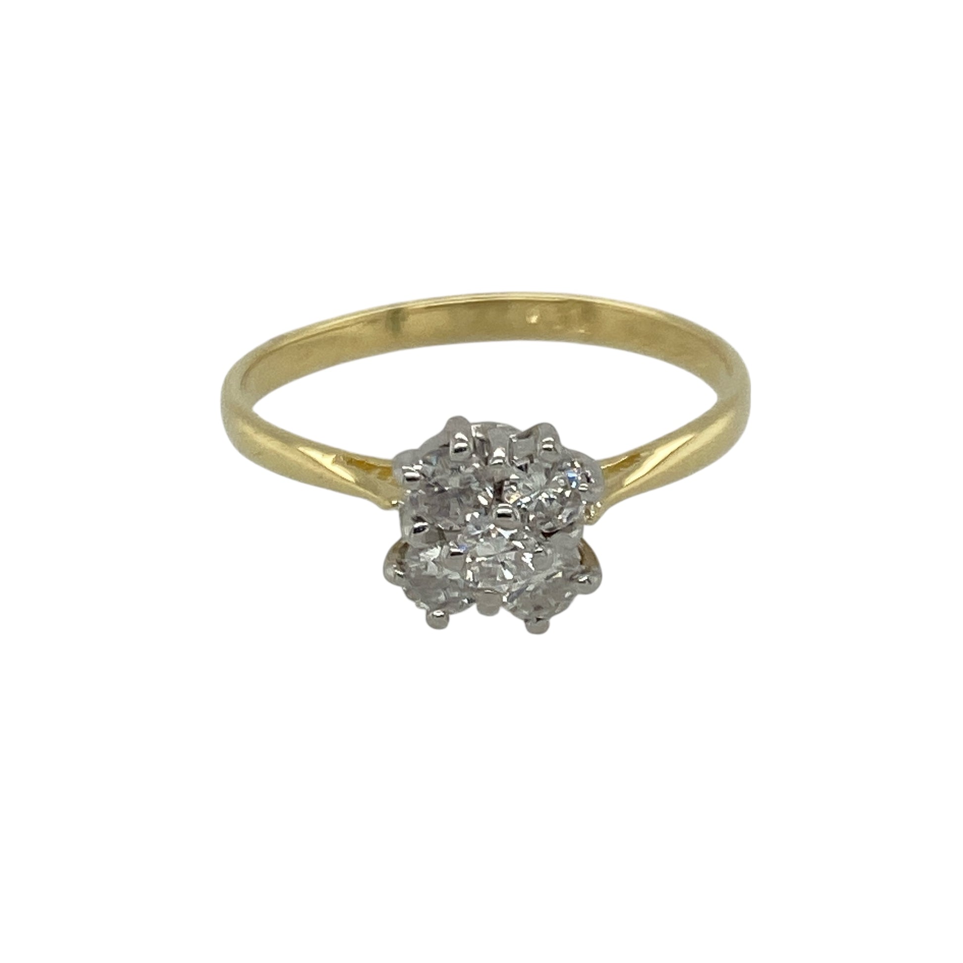 18ct Gold & Diamond Set Cluster Ring