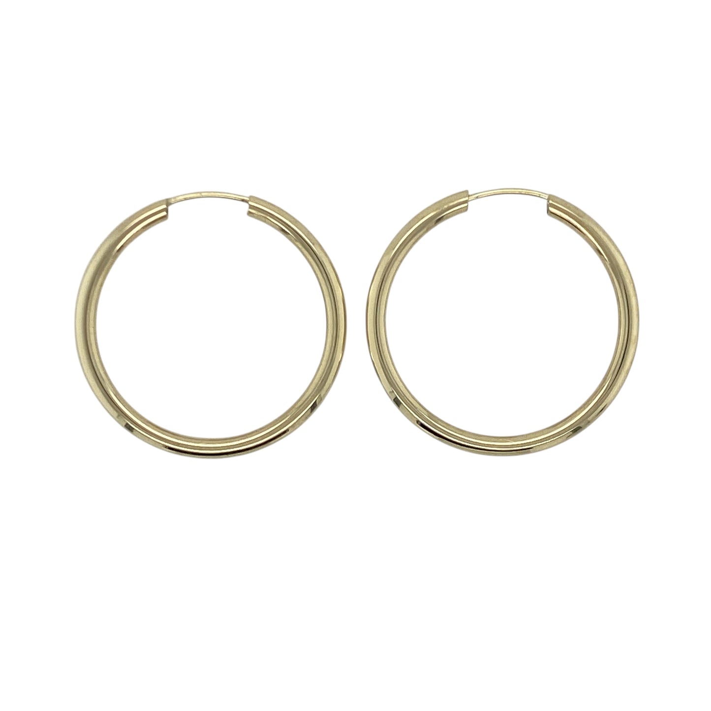 9ct Gold Plain Hoop Earrings