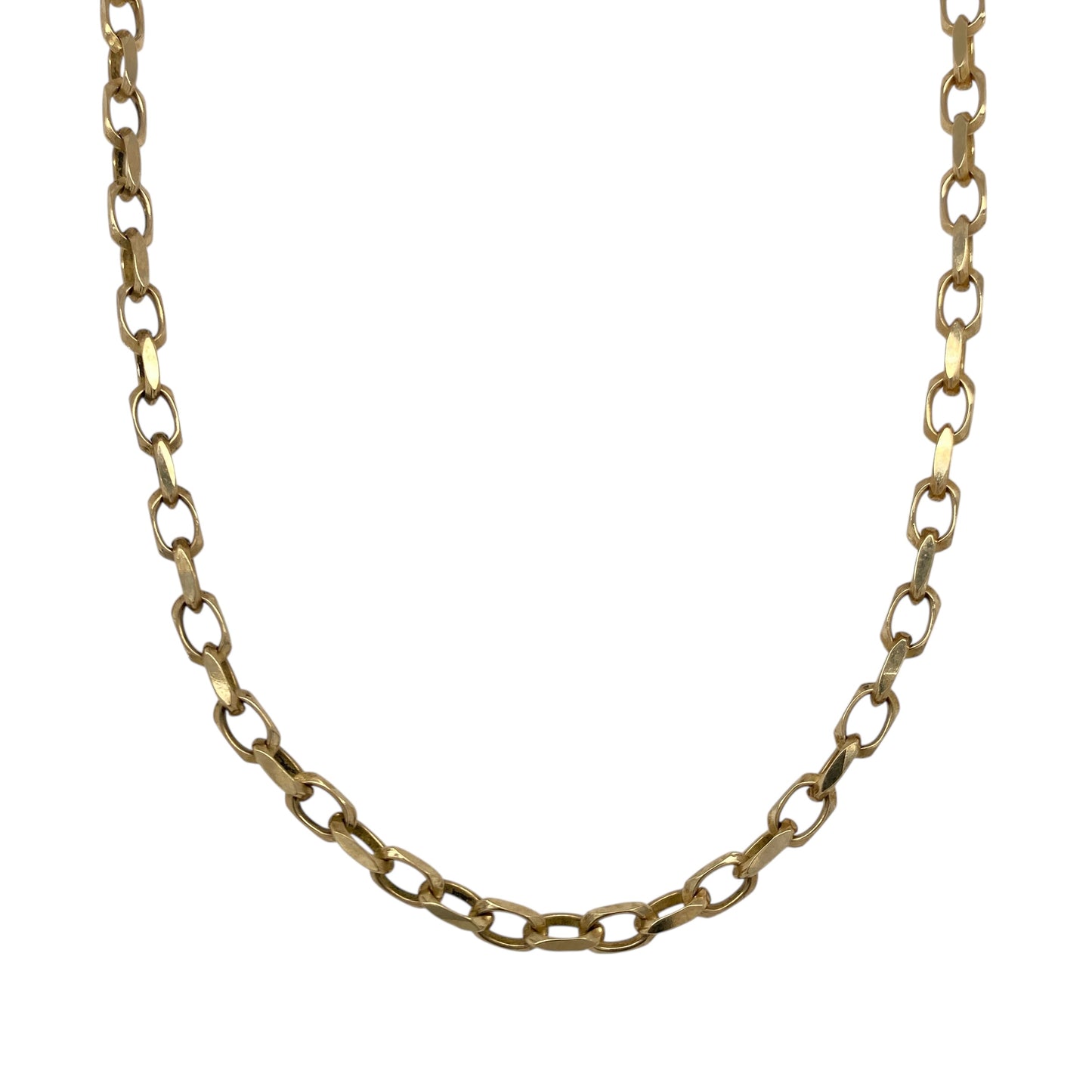 9ct Gold 20" Faceted Belcher Chain