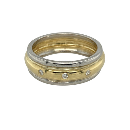 18ct Gold & Diamond Set Band Ring