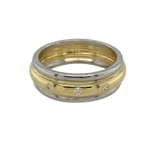18ct Gold & Diamond Set Band Ring