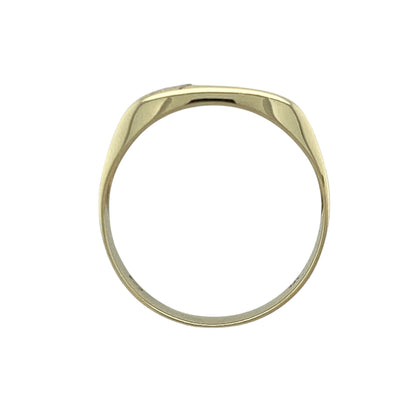 9ct Gold & Diamond Set Signet Ring