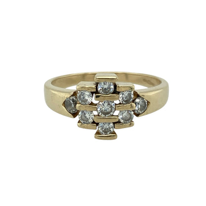 9ct Gold & Cubic Zirconia Set Cluster Ring