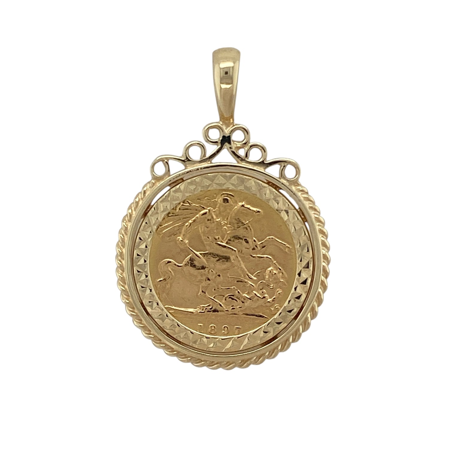 9ct Gold Mount Pendant with 22ct Gold Half Sovereign
