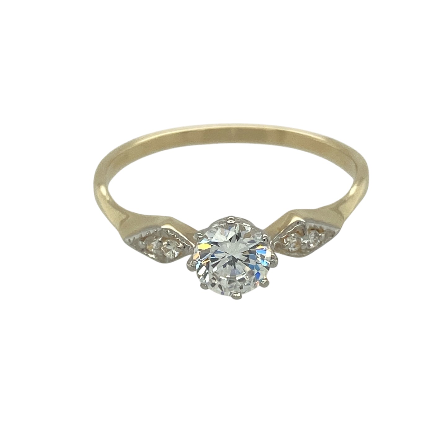 9ct Gold & Cubic Zirconia Set Solitaire Ring
