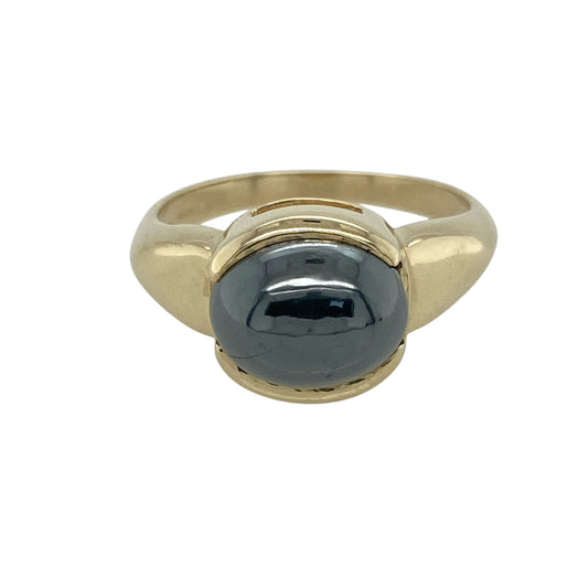 9ct Gold & Hematite Set Ring