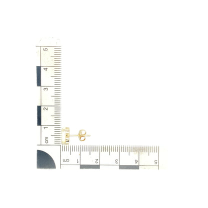 14ct Gold & Opalique Set Oval Stud Earrings