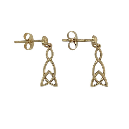 9ct Gold Celtic Knot Drop Earrings