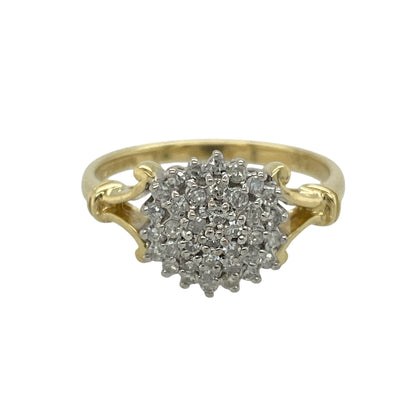 18ct Gold & Diamond Set Cluster Ring