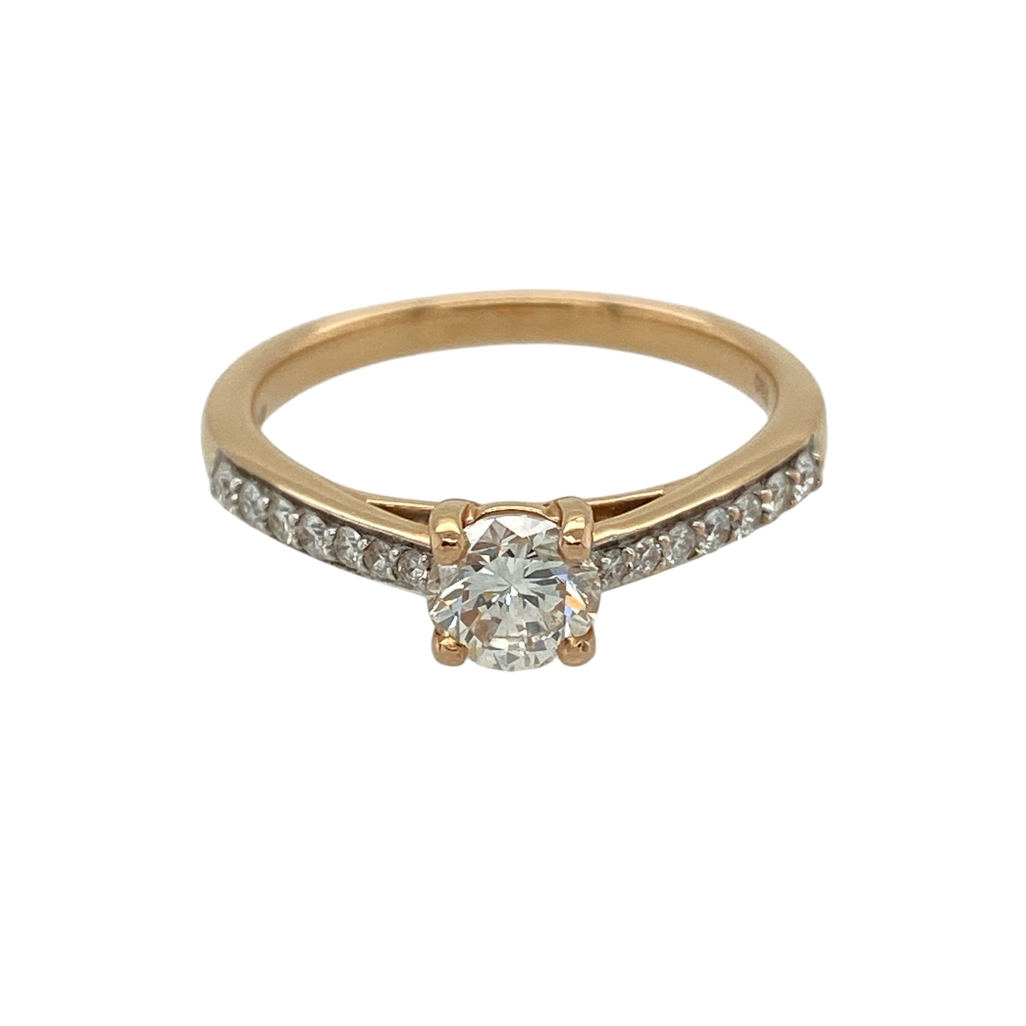 New 9ct Gold & Diamond Set Solitaire Ring